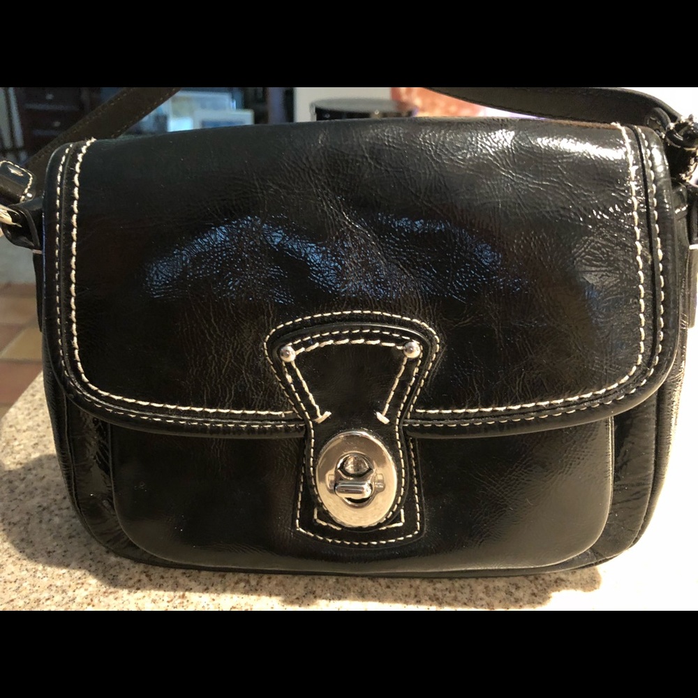 NWOT Coach Black Patent Handbag Purse